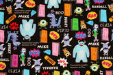 Disney&Pixar Monsters Inc Licensed Fabric printed in Korea by the Half Yard